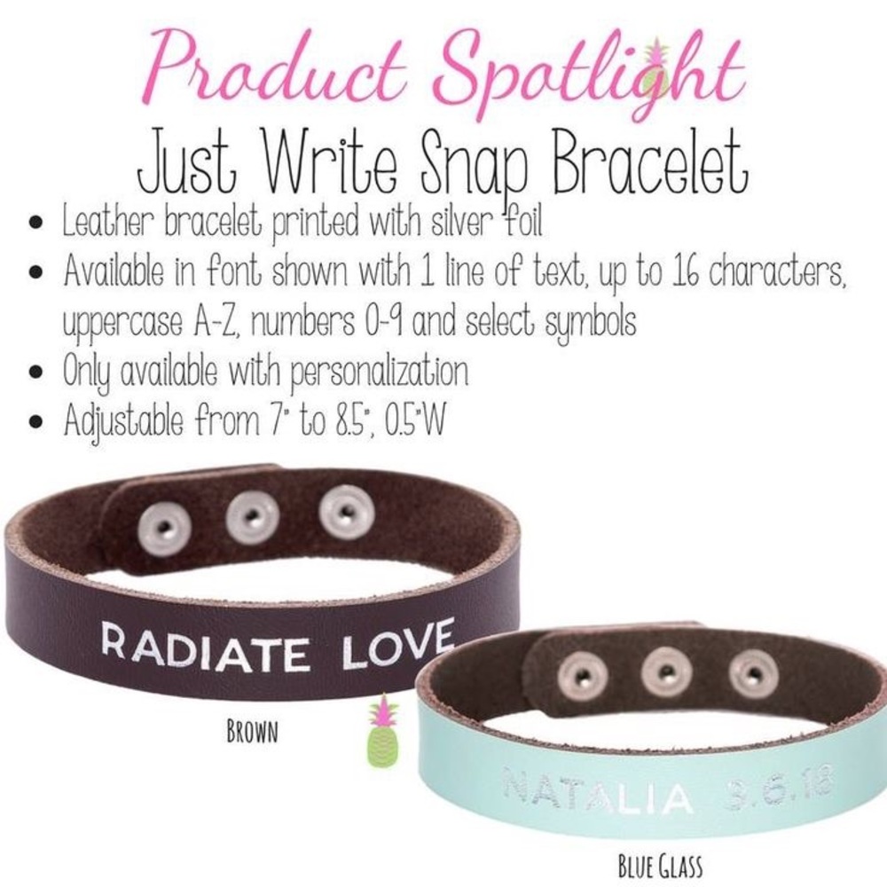 Thirty-One Just Write Snap Bracelet